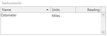 Example of Instrument displaying but not required