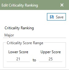 Criticality Ranking above example