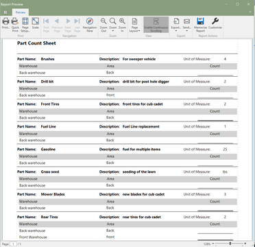 Part Count Sheet (Click to Enlarge) Part Count Sheet (Click to Enlarge)
