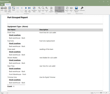 Part Group Report Part Group Report