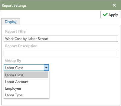 WorkCostbyLaborDisplay